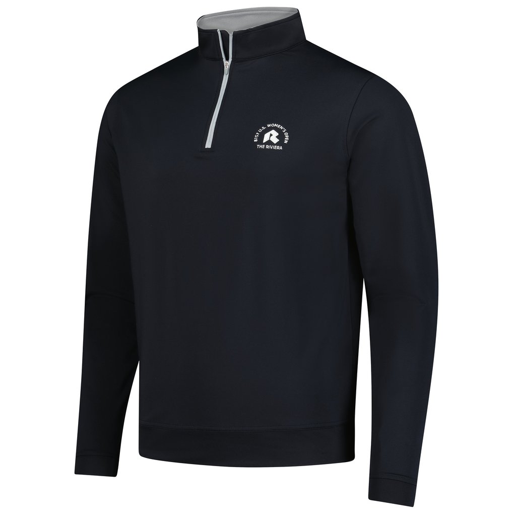 Men's 2026 U.S. Women's Open Peter Millar Black Perth Performance Quarter-Zip Pullover