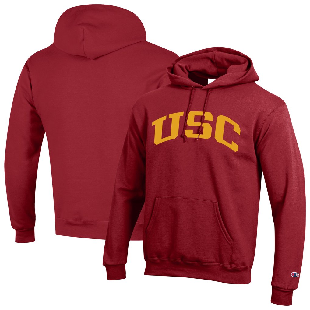  USC Trojans Champion Basic Arch Fleece Pullover Hoodie - Cardinal
