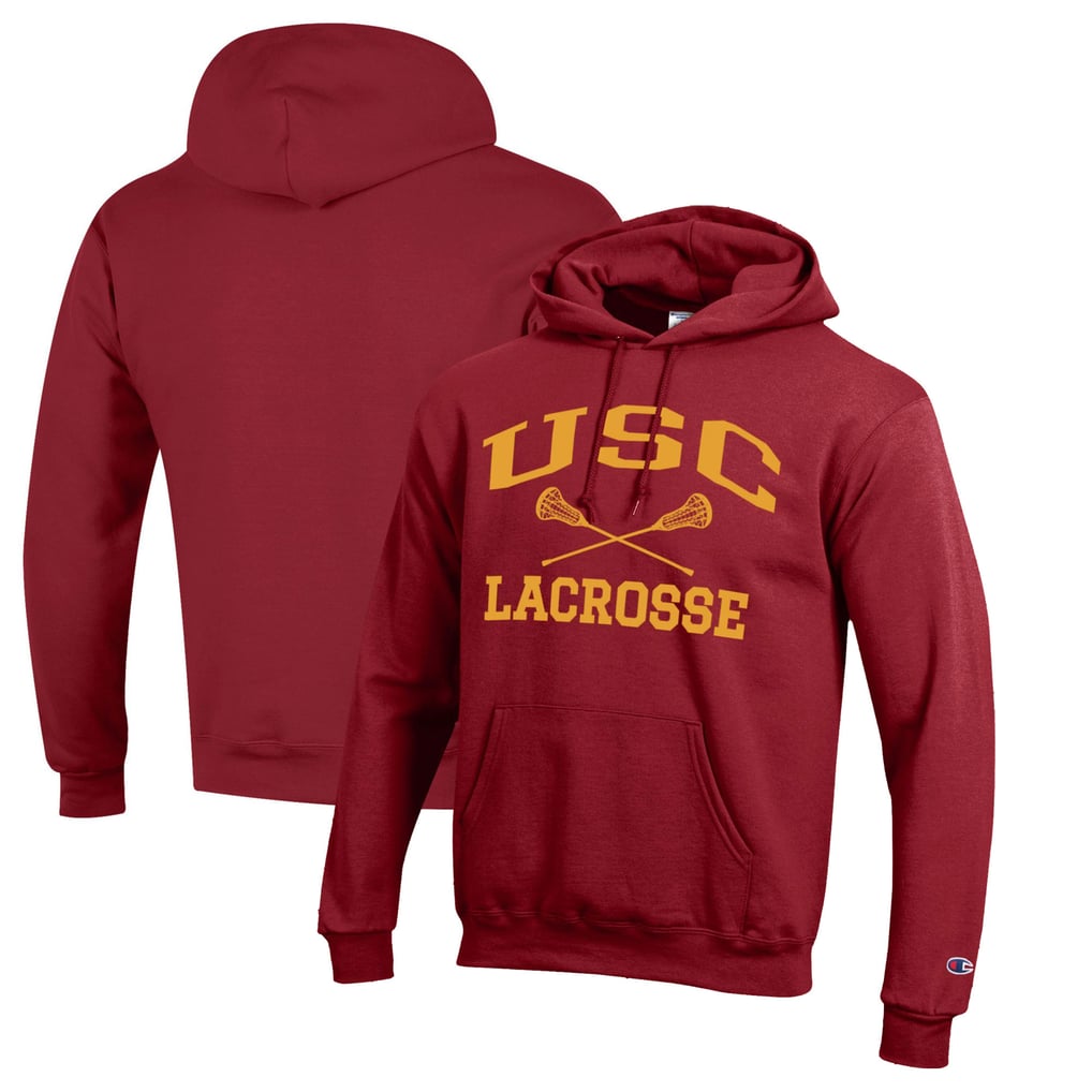 USC Trojans Champion Lacrosse Icon Powerblend Pullover Hoodie - Cardinal
