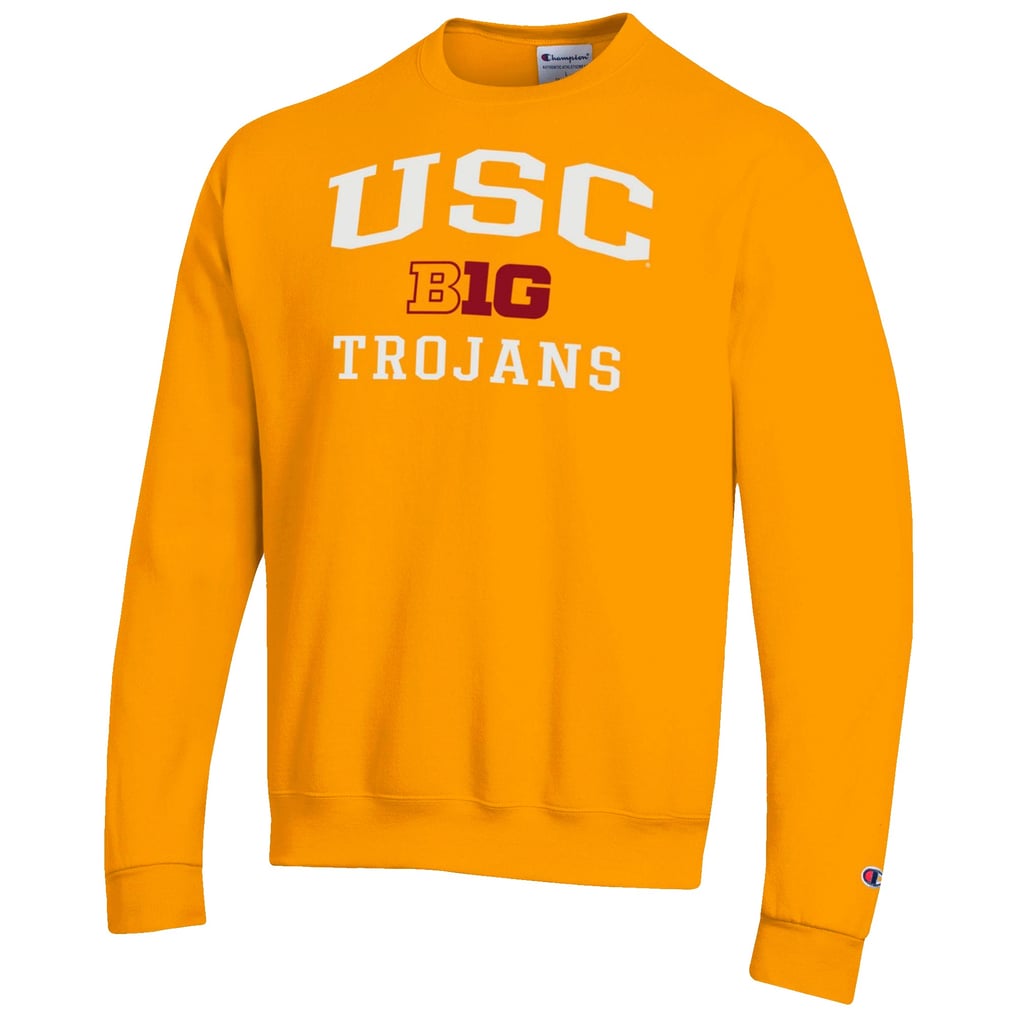 USC Trojans Champion Big Ten Powerblend Pullover Sweatshirt - Gold
