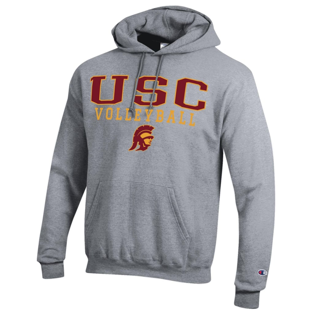 USC Trojans Champion Volleyball Stack Pullover Hoodie - Gray