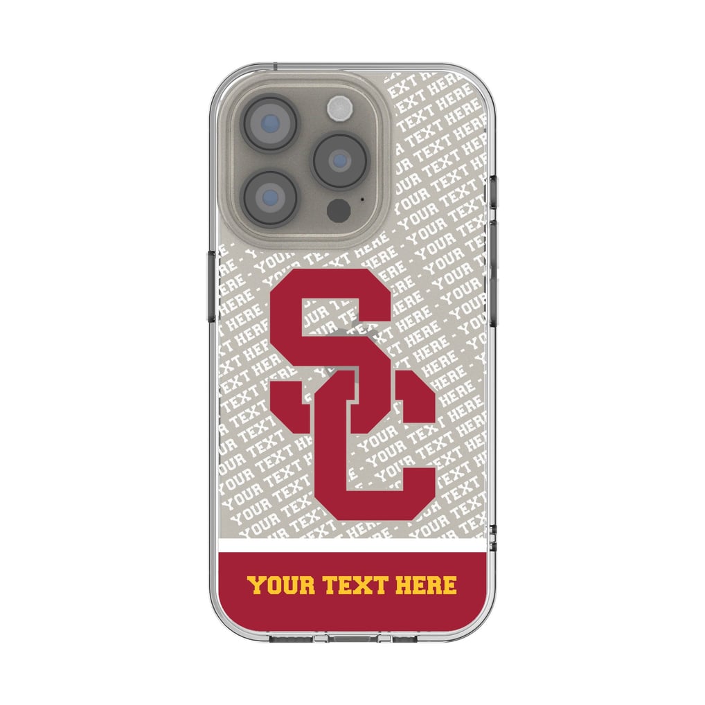 USC Trojans Endzone iPhone Personalized Clear Case