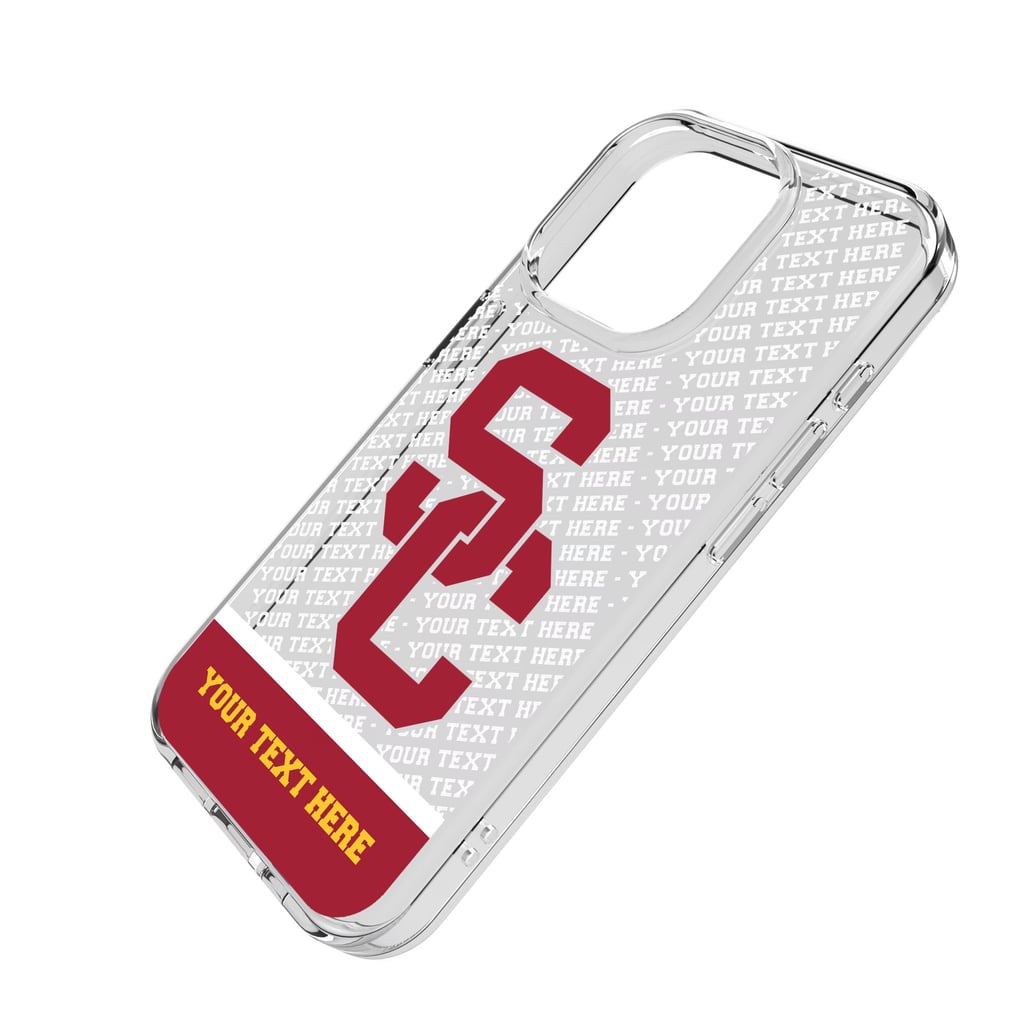 USC Trojans Endzone iPhone Personalized Clear Case