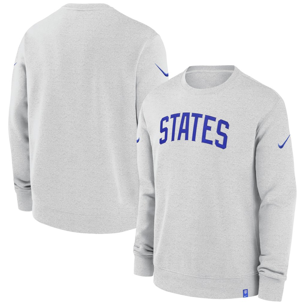 USMNT Nike Club Pullover Sweatshirt - Heather Gray