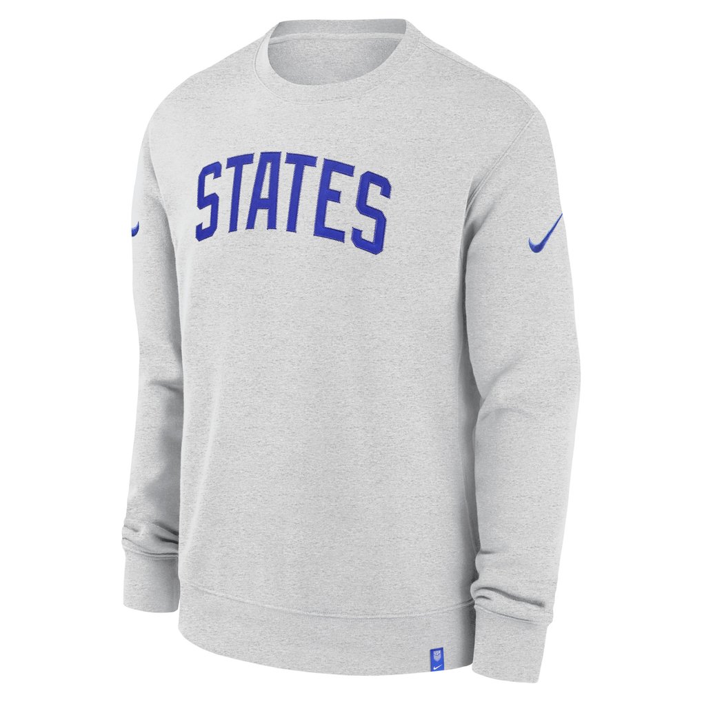 USMNT Nike Club Pullover Sweatshirt - Heather Gray