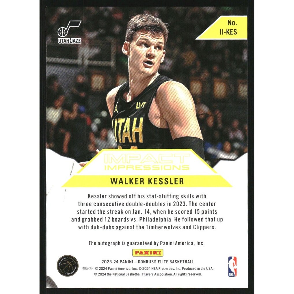 2023-24 Elite Impact Impressions #18 Walker Kessler