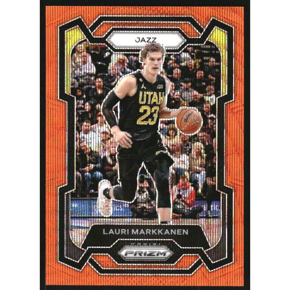 2023-24 Panini Prizm Prizms Orange Wave #93 Lauri Markkanen