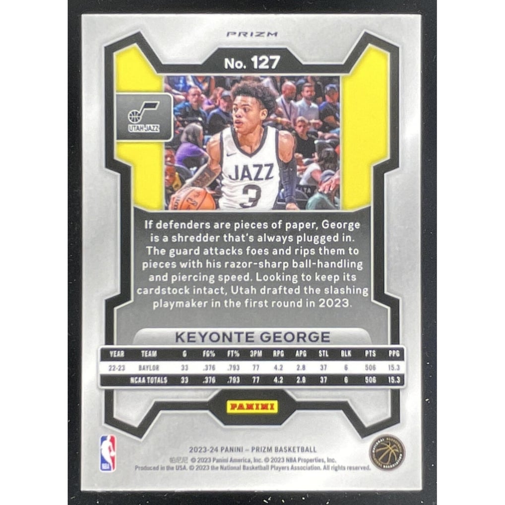 2023-24 Panini Prizm Prizms Ruby Wave #127 Keyonte George RC