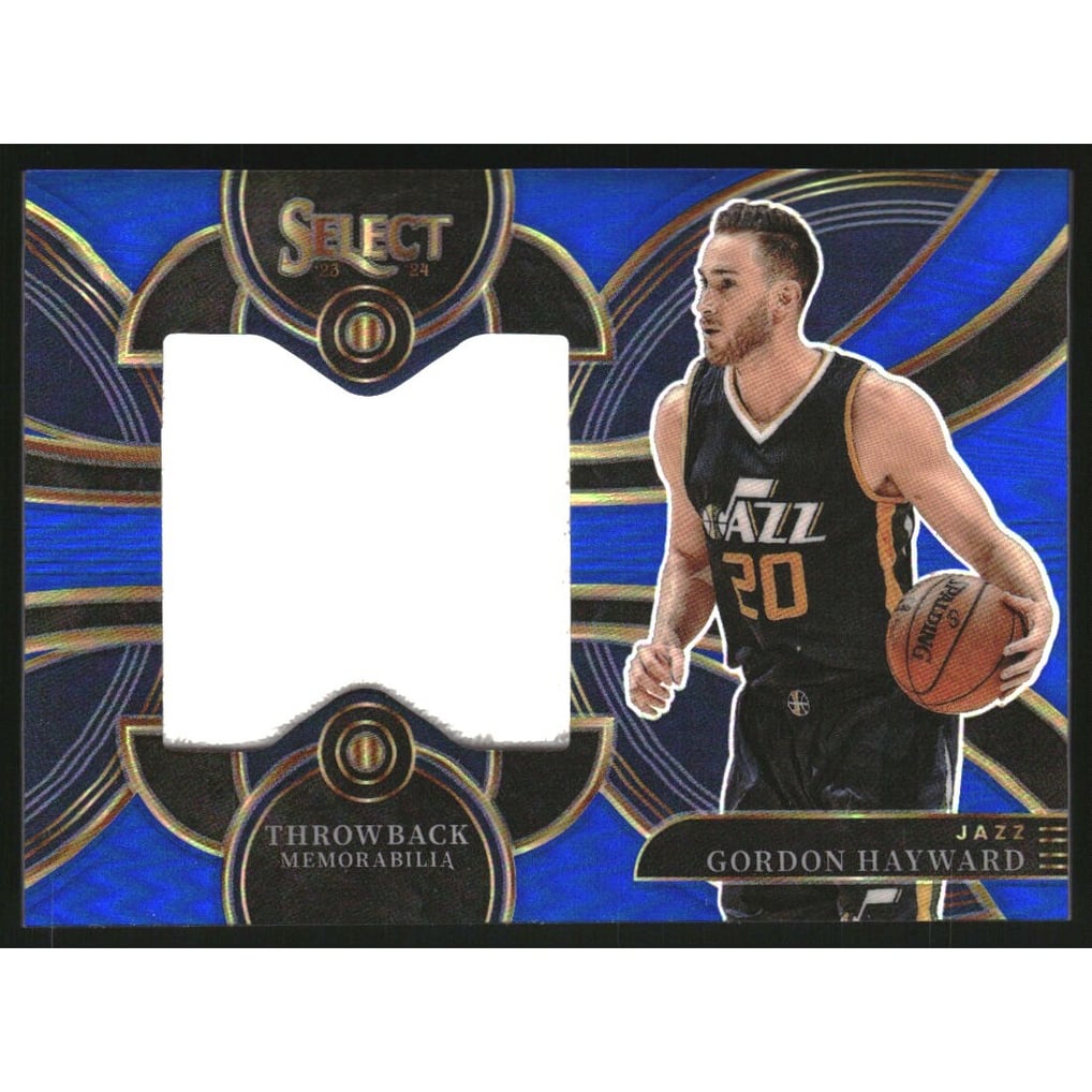 2023-24 Select Throwback Memorabilia Blue Prizms #9 Gordon Hayward