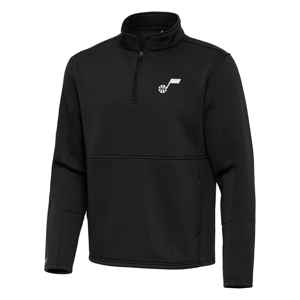 Utah Jazz Antigua  Twist Quarter-Zip Pullover Top – Black