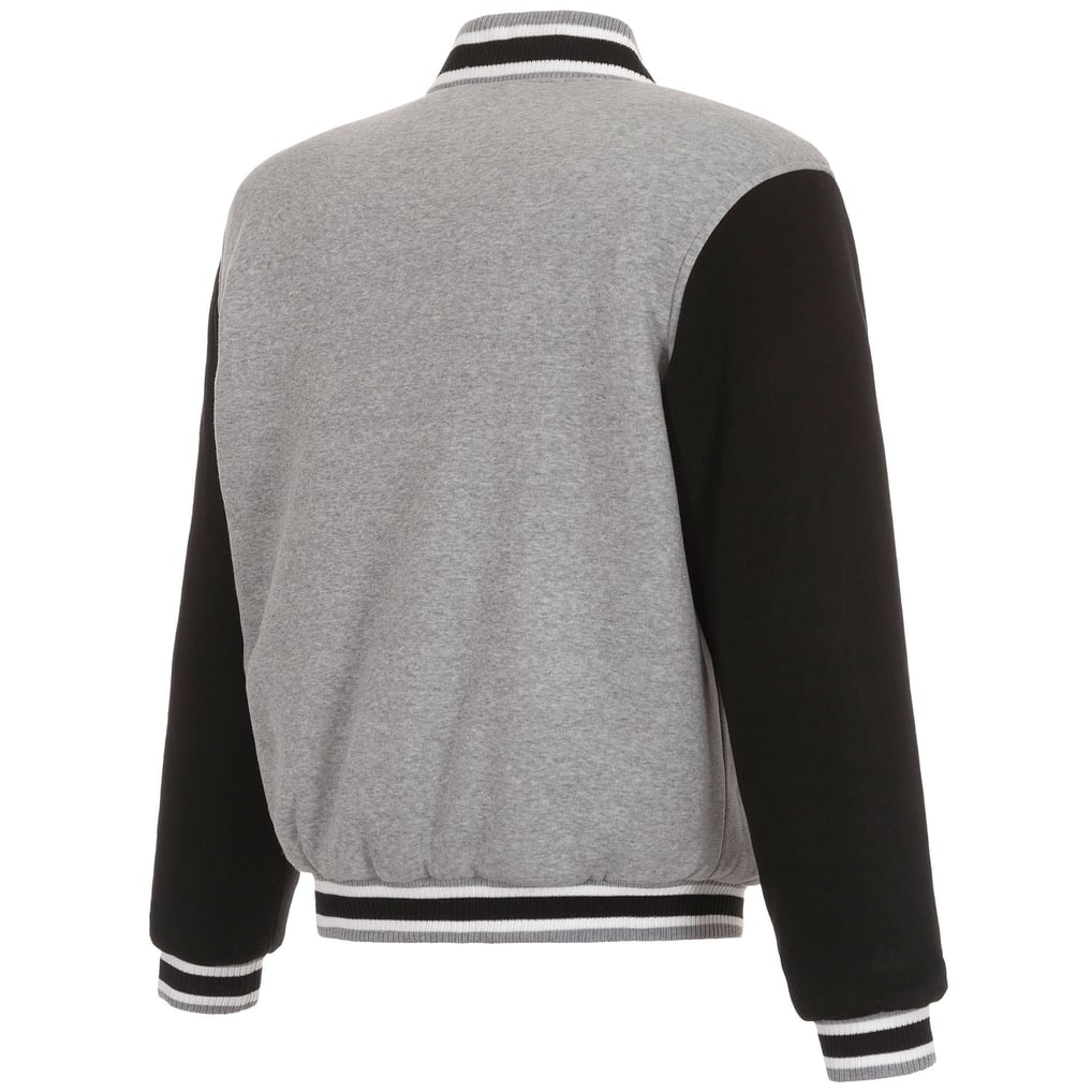 Utah Jazz JH Design Two-Tone Reversible Fleece Full-Snap Jacket - Gray/Black