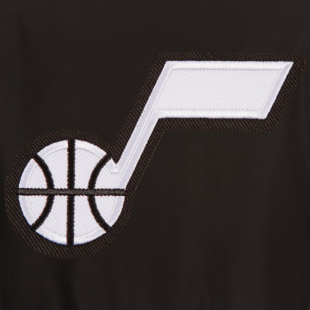 Utah Jazz JH Design Two-Tone Reversible Fleece Full-Snap Jacket - Gray/Black