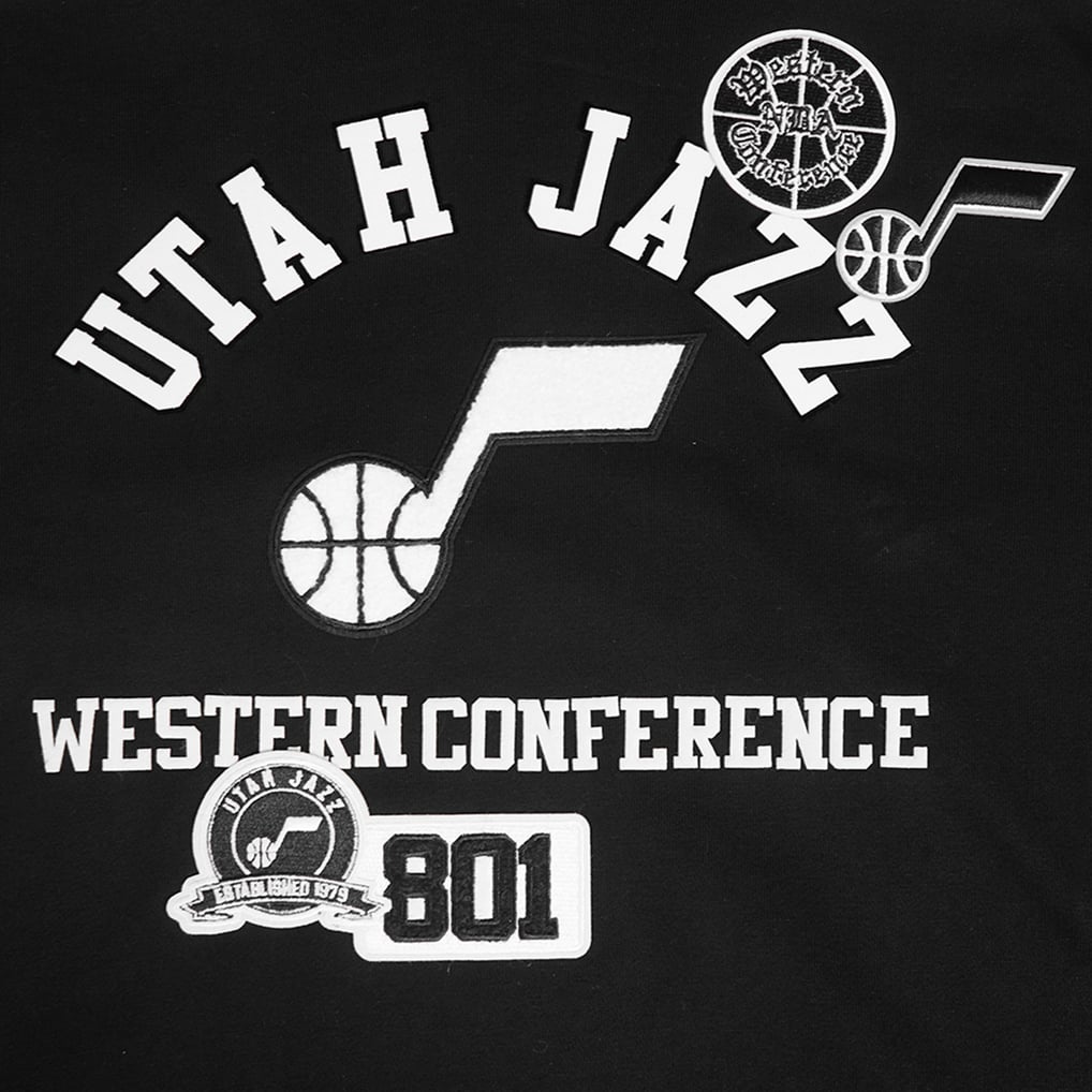 Utah Jazz Pro Standard Area Code Pullover Hoodie - Black
