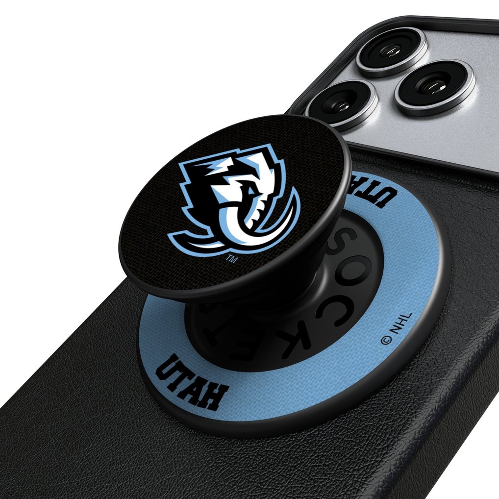 Utah Mammoth Keyscaper Personalized Endzone Solid PopSockets Magnetic Phone Grip & Stand