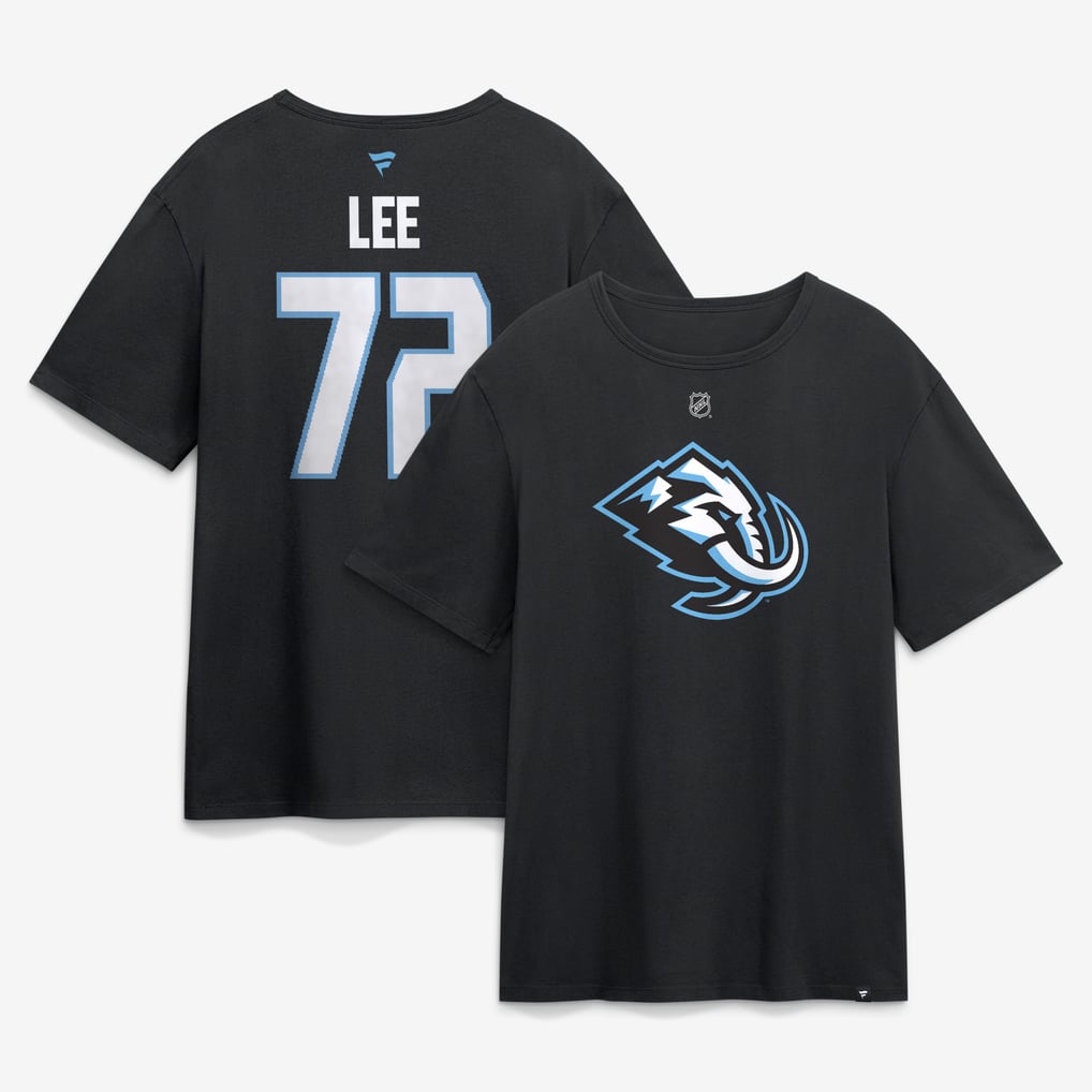 Anders Lee Utah Mammoth Fanatics Authentic Stack Name & Number T-Shirt - Black
