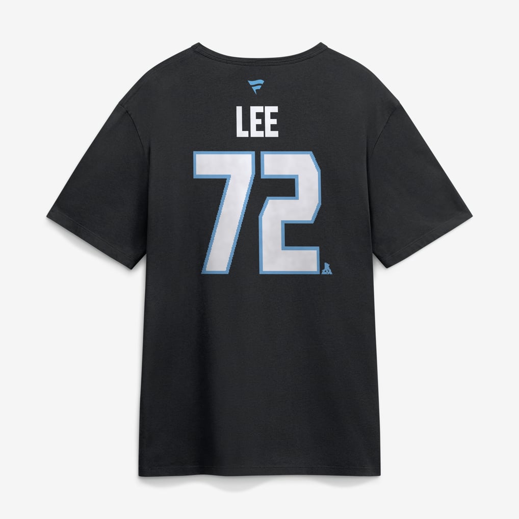 Anders Lee Utah Mammoth Fanatics Authentic Stack Name & Number T-Shirt - Black