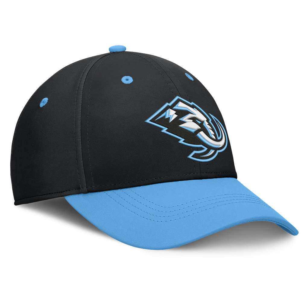 Utah Mammoth Fanatics Authentic Pro Rink Stretch Hat - Black/Light Blue