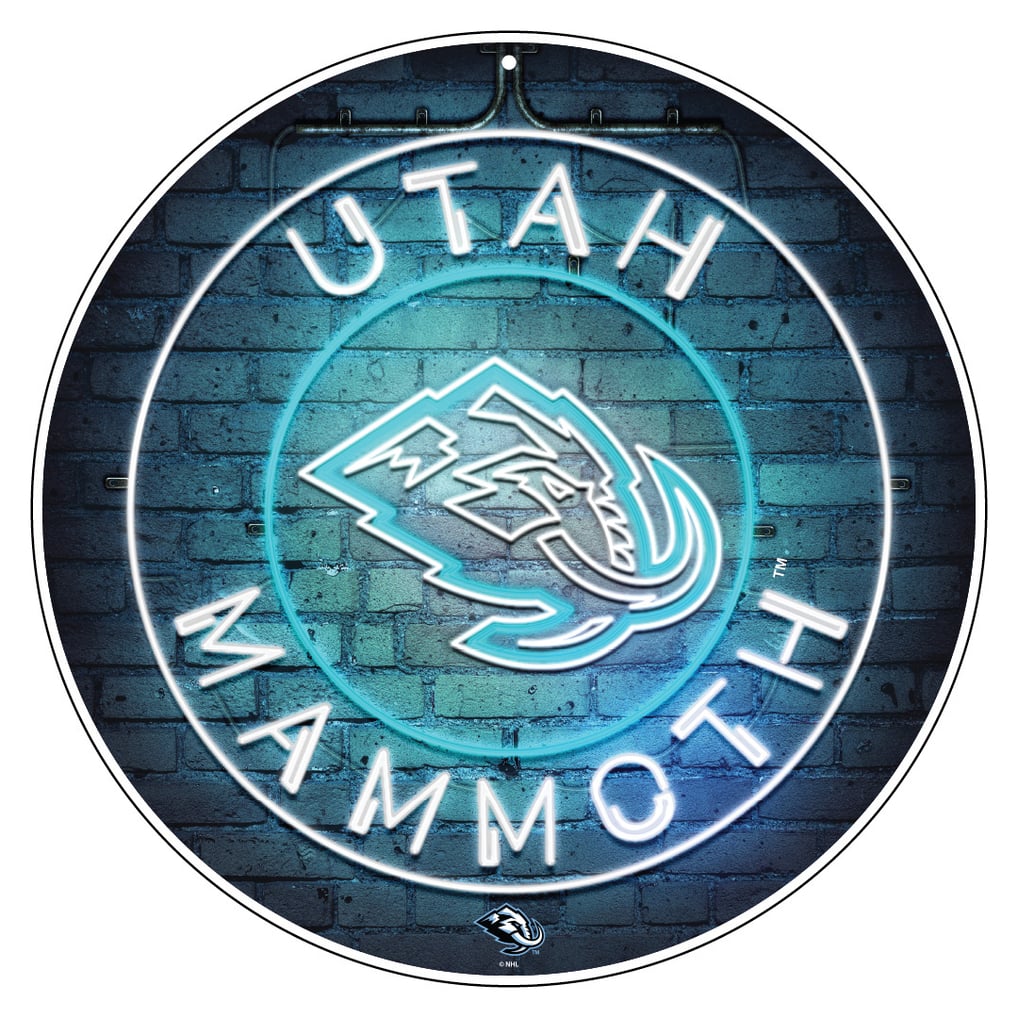 Utah Mammoth  22" Neon Round Wall Sign