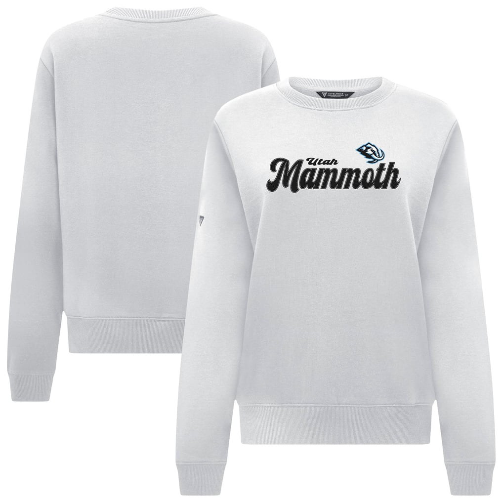 Utah Mammoth Levelwear Women's Yvette Big Script Tri-Blend Sweatshirt - White