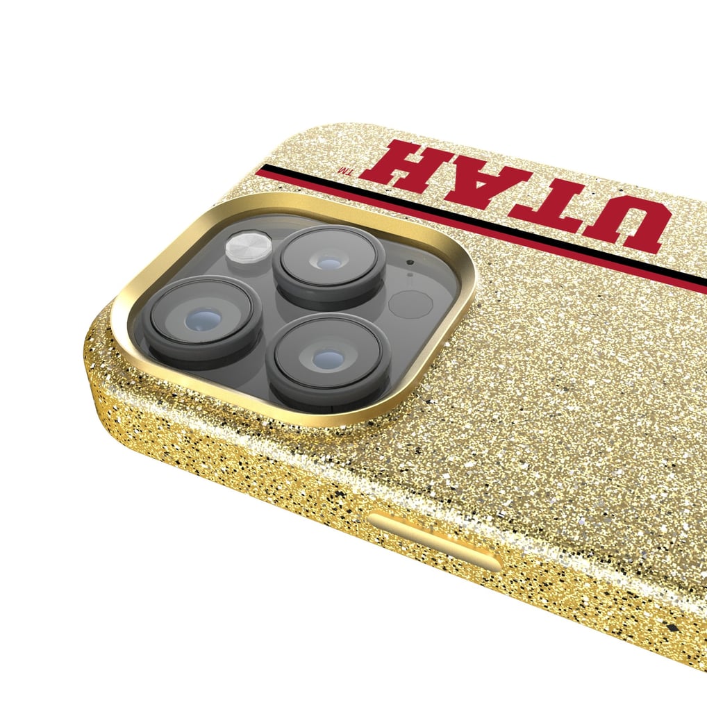Utah Utes Keyscaper iPhone Bling Case - Gold