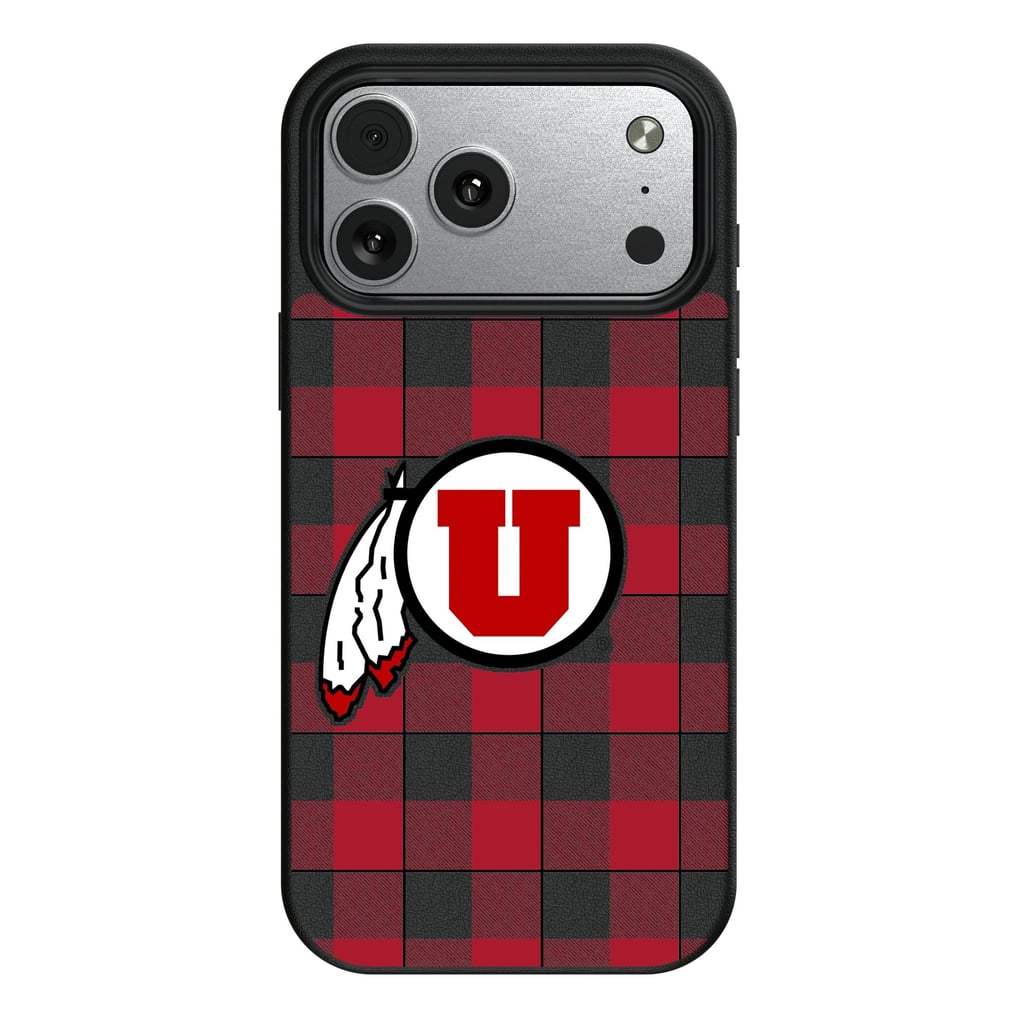 Utah Utes Keyscaper Plaid Magnetic Bump iPhone Case
