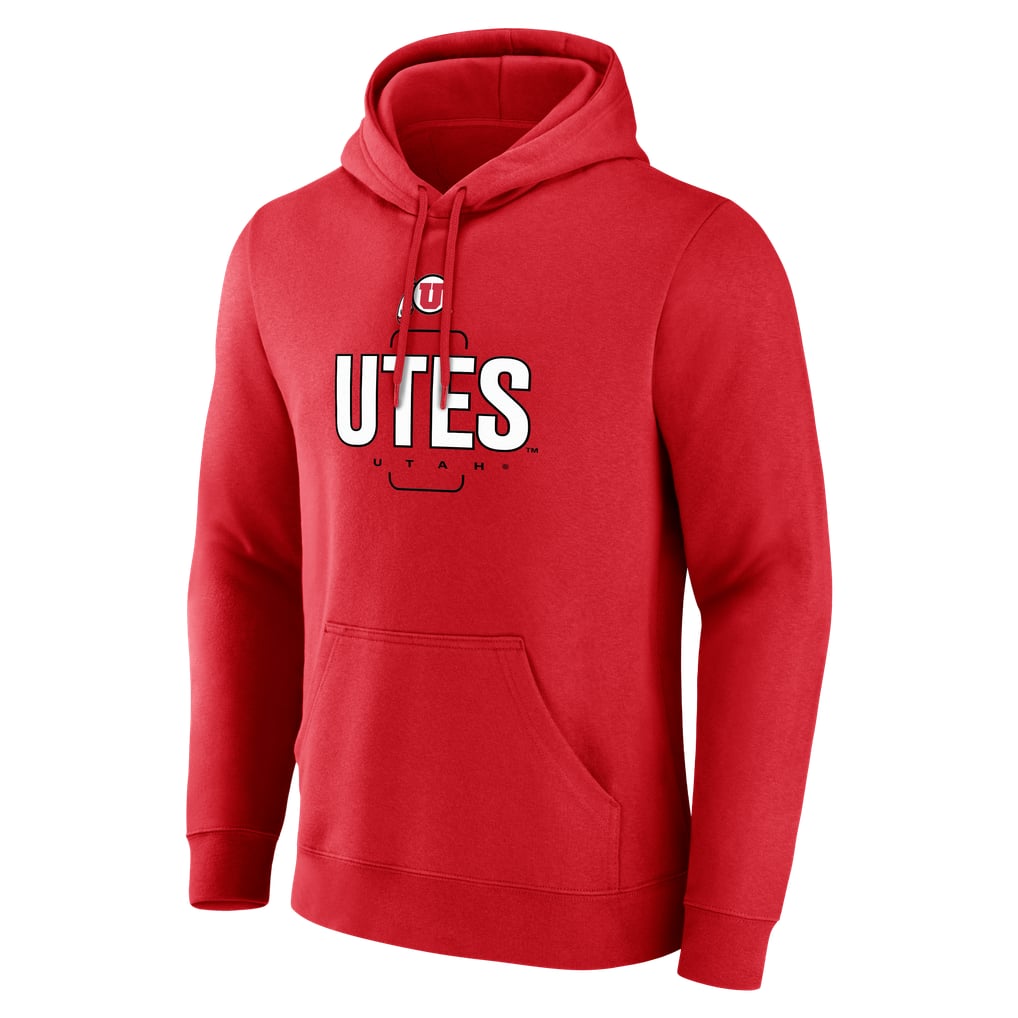Utah Utes Personalized Any Name Midfielder Pullover Hoodie - Red