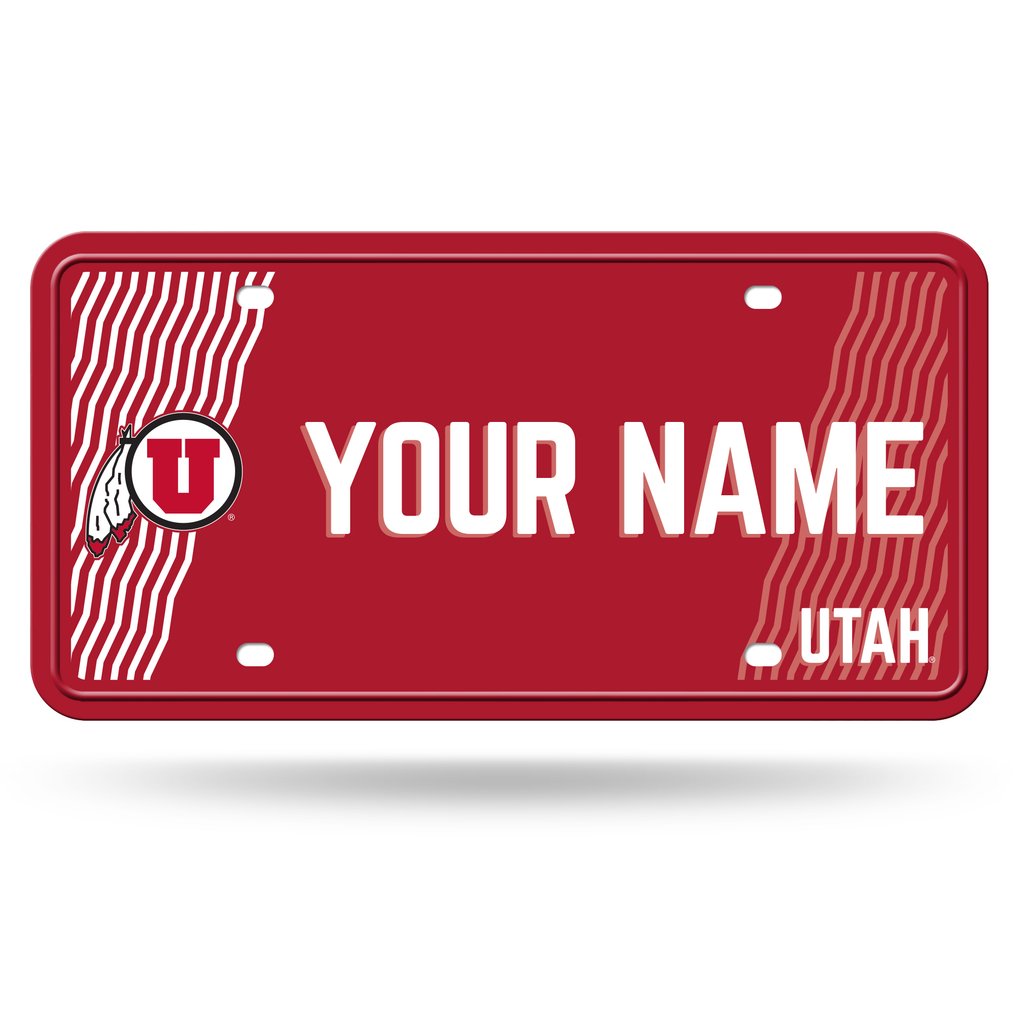 Utah Utes 6" x 12" Personalized License Plate