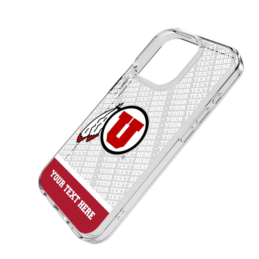 Utah Utes Endzone iPhone Personalized Clear Case