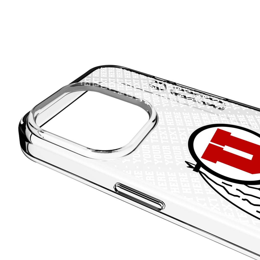 Utah Utes Endzone iPhone Personalized Clear Case
