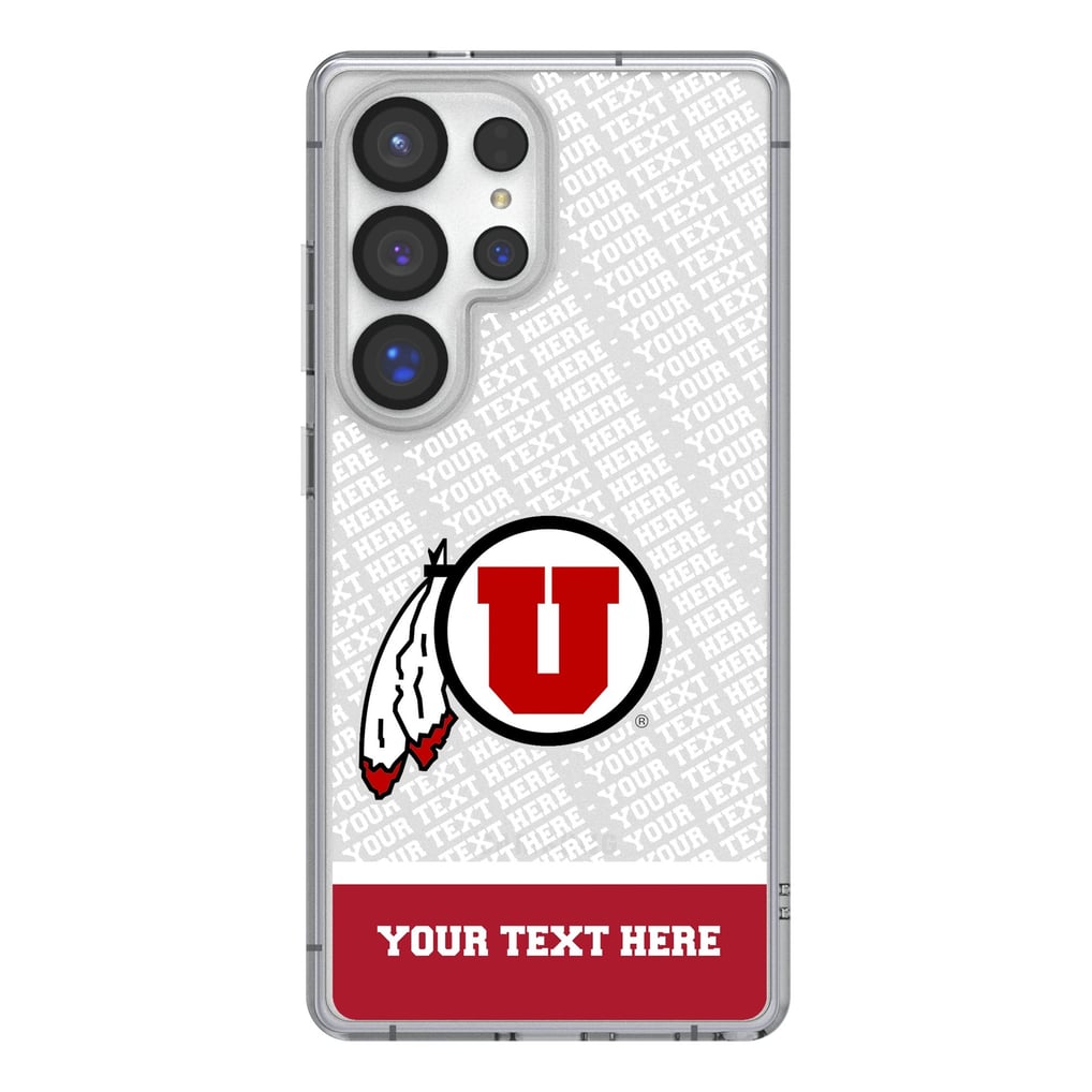 Utah Utes Galaxy Endzone Personalized Clear Case
