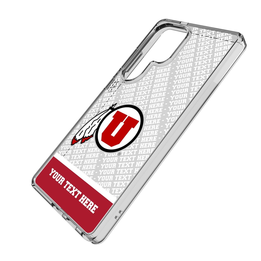 Utah Utes Galaxy Endzone Personalized Clear Case