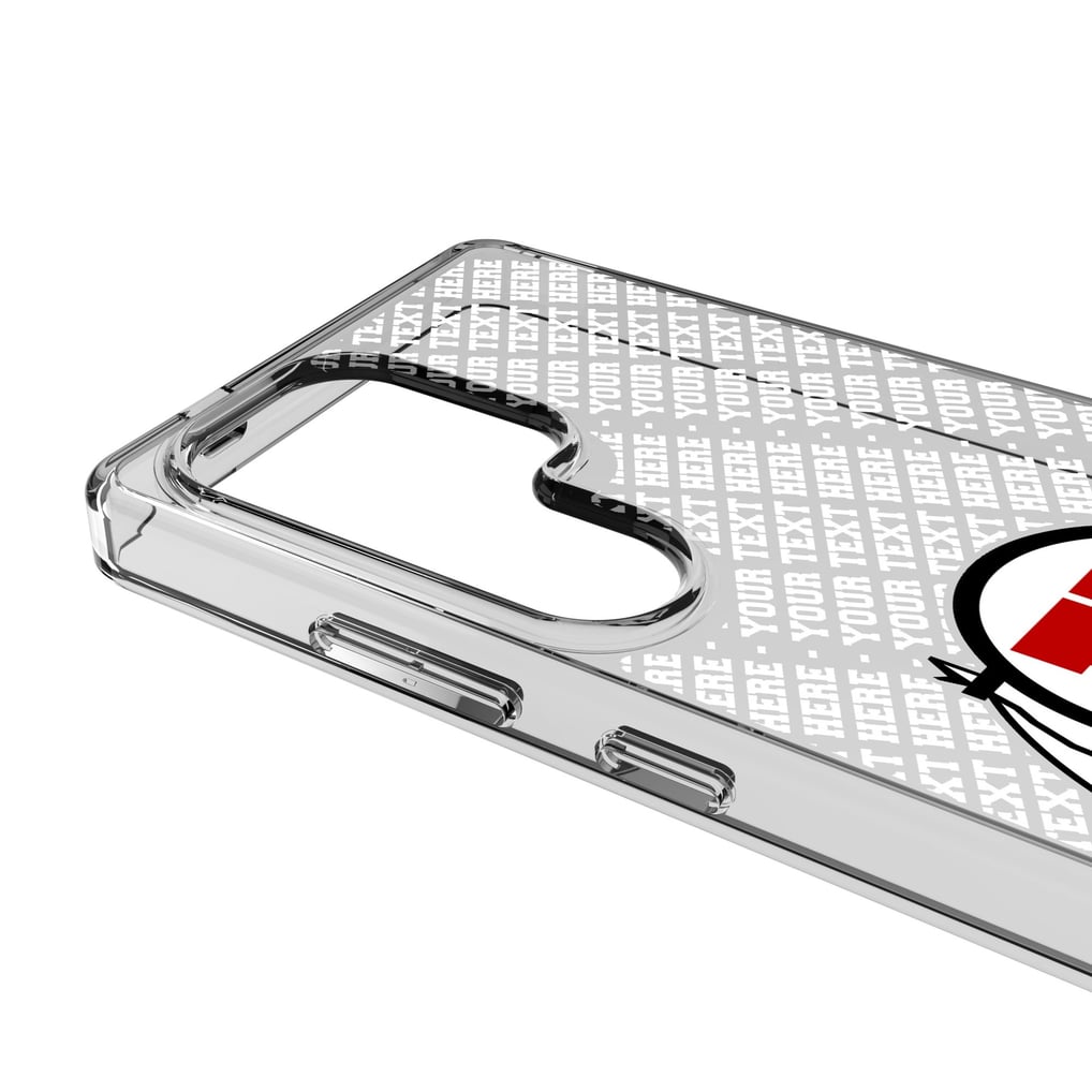 Utah Utes Galaxy Endzone Personalized Clear Case