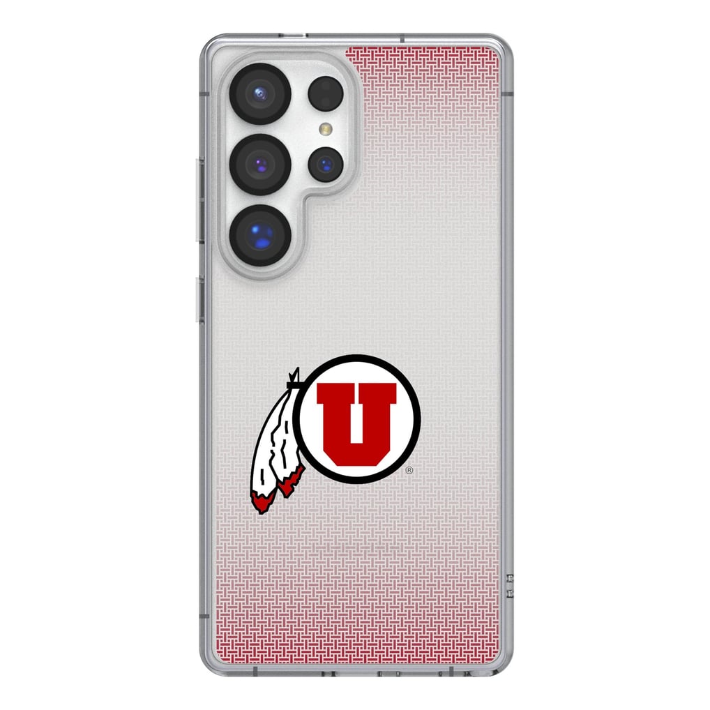Utah Utes Linen Logo Galaxy Clear Case