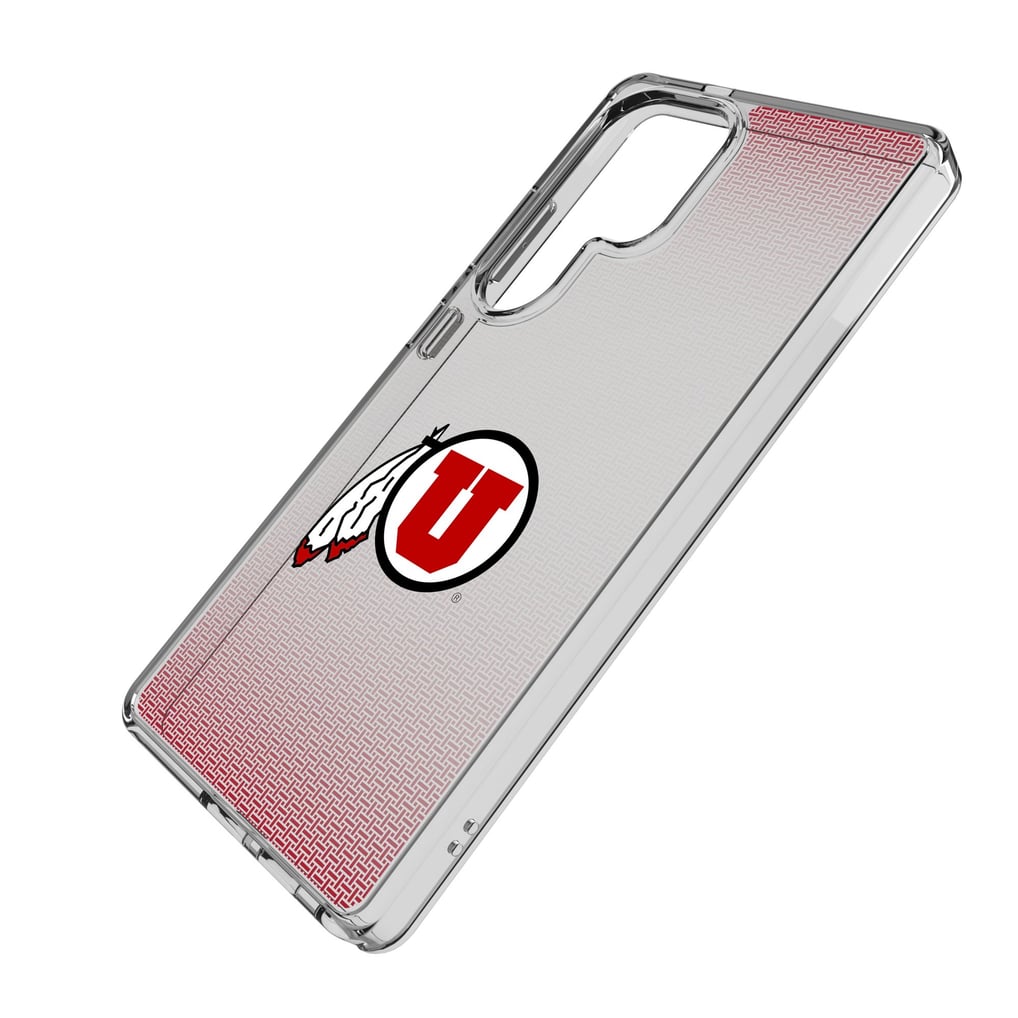 Utah Utes Linen Logo Galaxy Clear Case