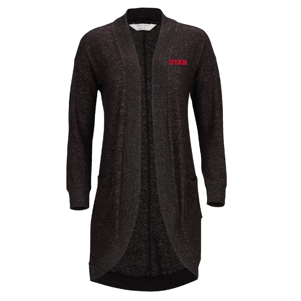 Utah Utes Women's Oversized Cuddle Tri-Blend Cardigan - Black