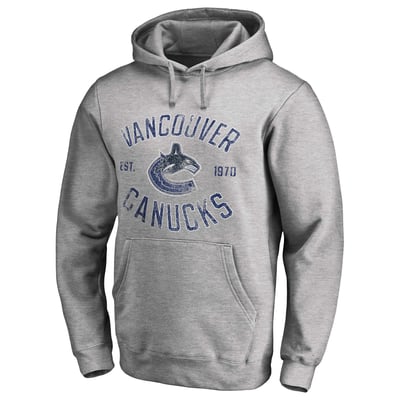 Vancouver Canucks Heritage Pullover Hoodie - Ash