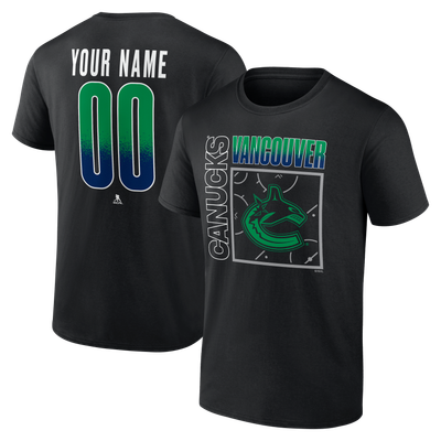 Vancouver Canucks  Home Ice Pop Personalized Name & Number T-Shirt - Black