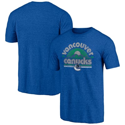  Vancouver Canucks Shoot to Score Tri-Blend T-Shirt - Blue