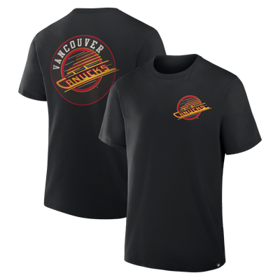 Vancouver Canucks Fanatics Legacy Cross Check T-Shirt - Black