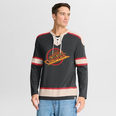 Vancouver Canucks Fanatics Vintage Top Shelf Long Sleeve Shirt - Black