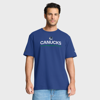 Vancouver Canucks Fanatics Authentic Pro Primary T-Shirt - Blue