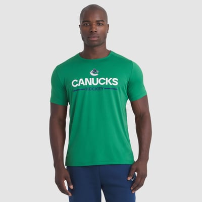 Vancouver Canucks Fanatics Authentic Pro Rink Tech T-Shirt - Green