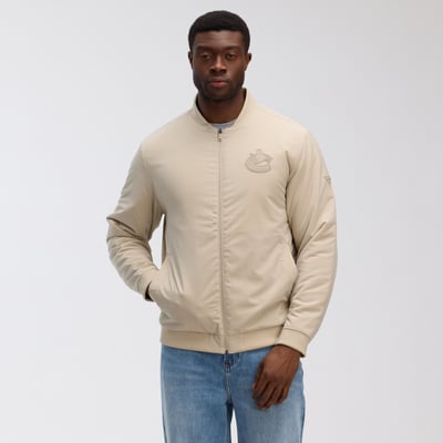 Vancouver Canucks Fanatics Authentic Pro Road Lightweight Full-Zip Bomber Jacket - Tan