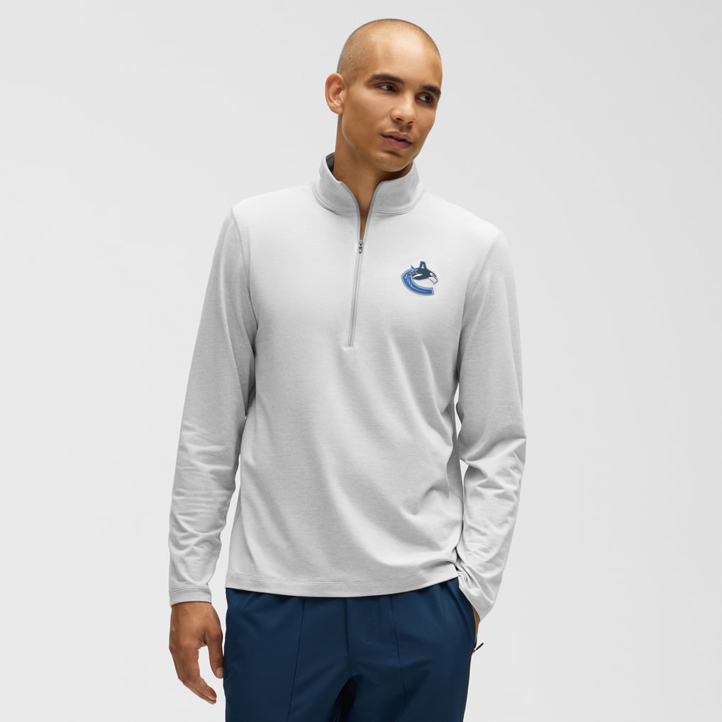 Vancouver Canucks lululemon Soft Jersey Half-Zip Pullover - Heather Gray