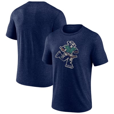  Vancouver Canucks Wraparound Tri-Blend T-Shirt - Navy