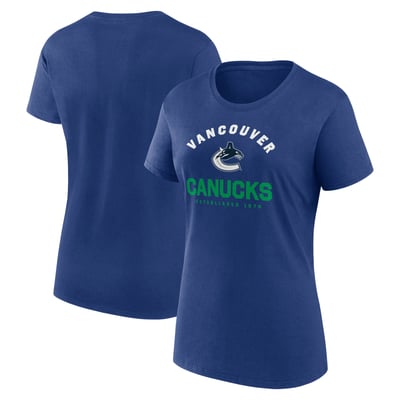 Vancouver Canucks Logo Athletic Women's Unrivaled T-Shirt - Blue