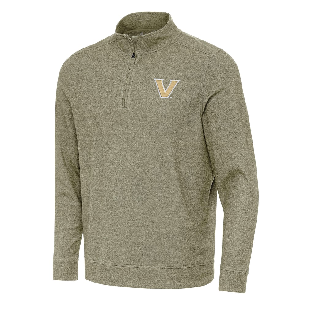 Vanderbilt Commodores Antigua Subtle Quarter-Zip Sweatshirt - Olive
