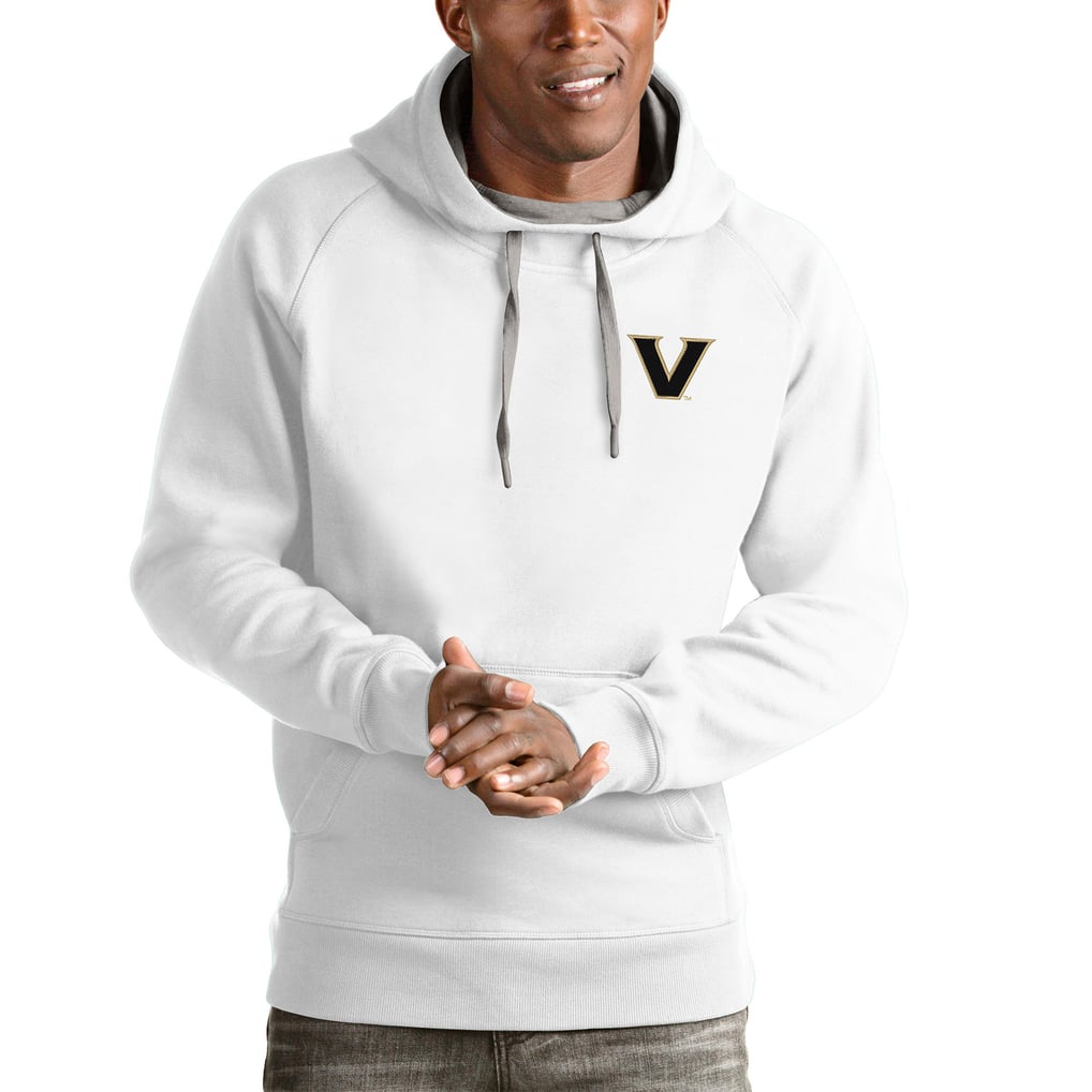 Vanderbilt Commodores Antigua Victory Pullover Hoodie - White