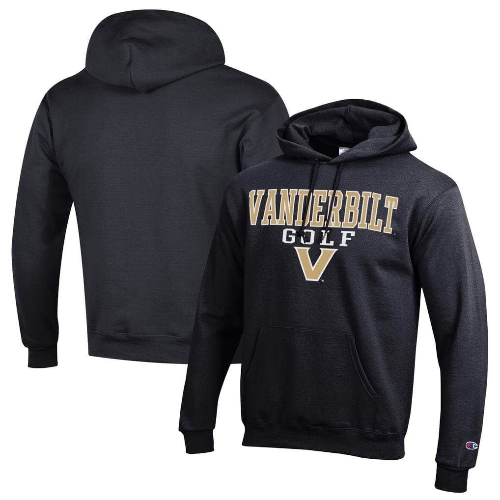  Vanderbilt Commodores Champion Stacked Golf Powerblend Pullover Hoodie - Black