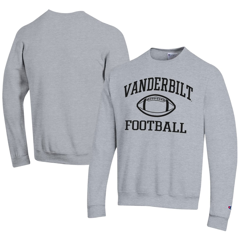  Vanderbilt Commodores Champion Football Powerblend Pullover Sweatshirt - Gray